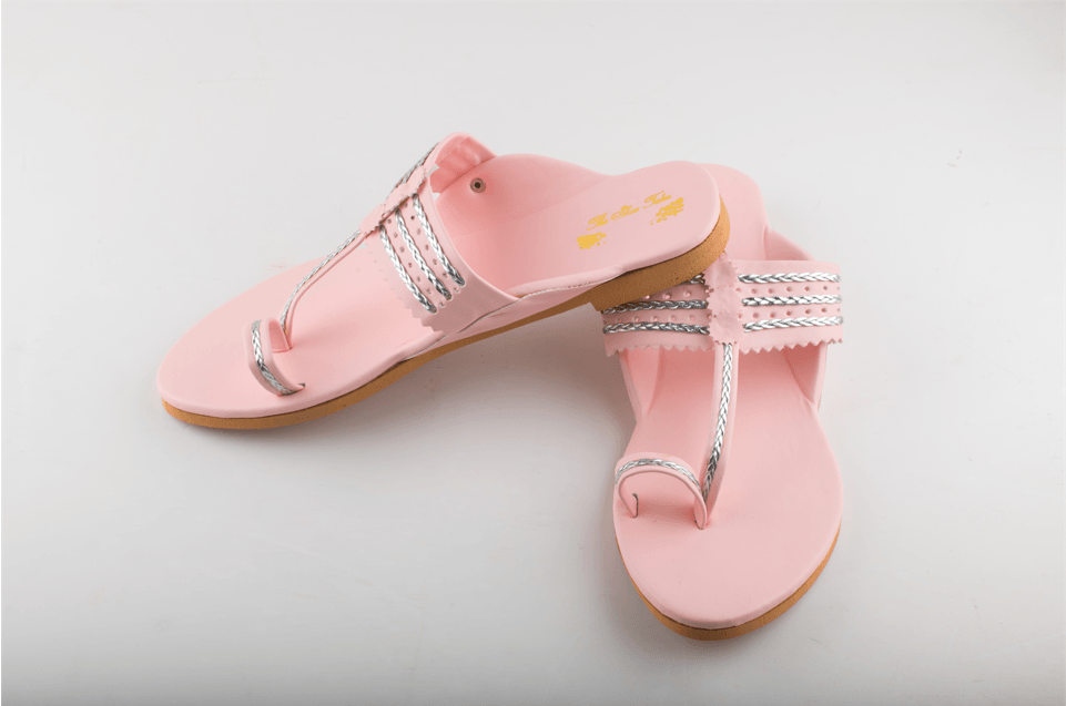 Women's Blush Kolhapuris - The Shoe Tales - Indiakreations