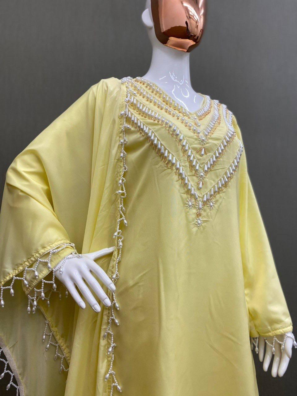 Yellow Muslin Silk Salwar Suit with Dupatta Set - Indiakreations