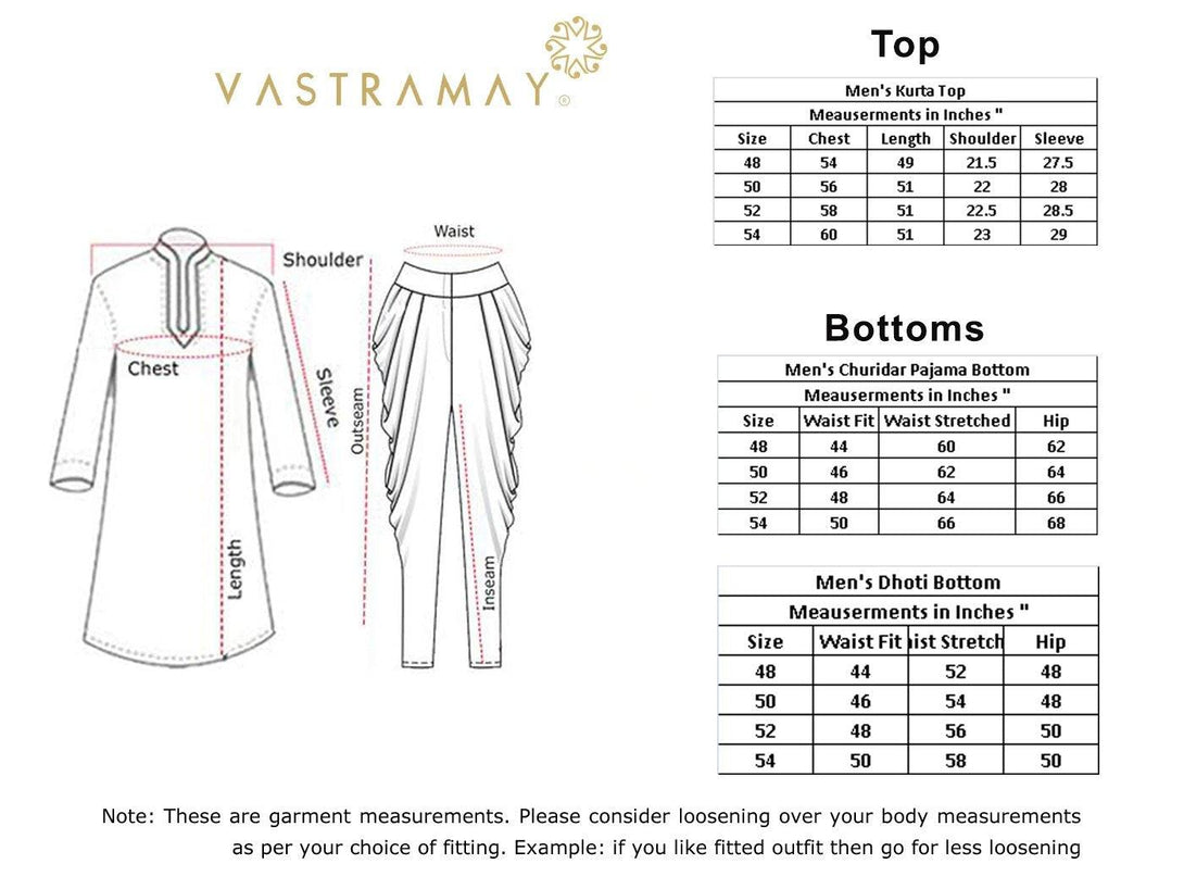 Men's Gold Silk Blend Kurta, Pyjama & Dupatta Set - Vastramay - Indiakreations