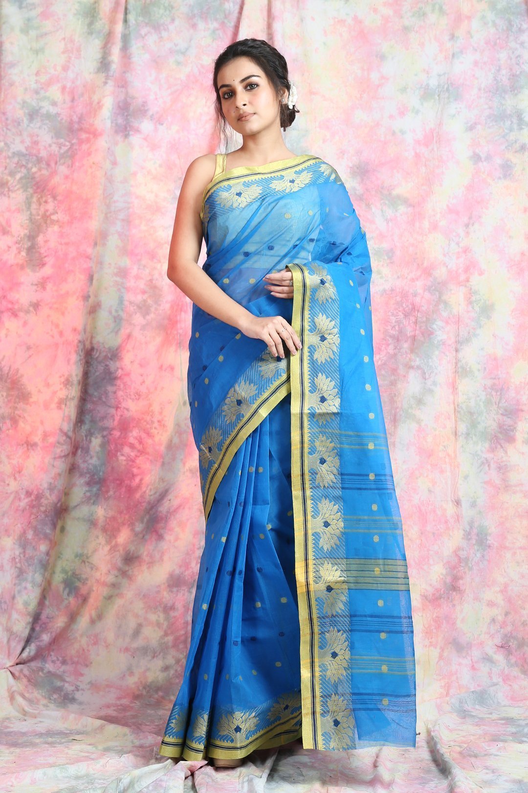 Women's Handwoven Cotton Tant Saree - Arhi