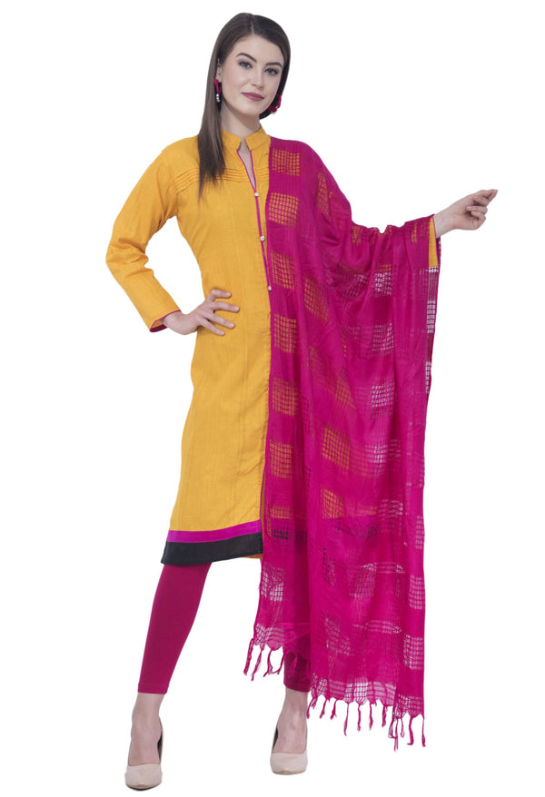 A R SILK Magenta Color Window Square Dupattas and Chunnis