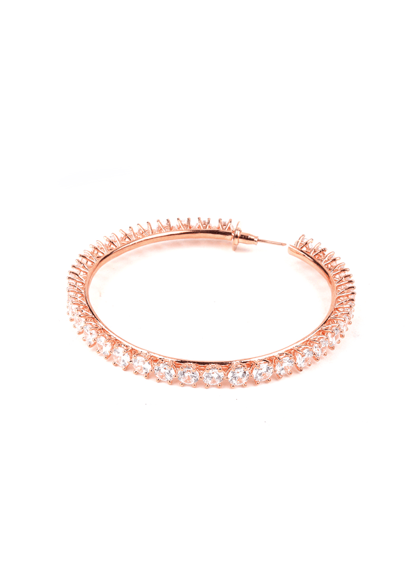 Women's Round Large Rose Gold Tone Hoops! - Odette