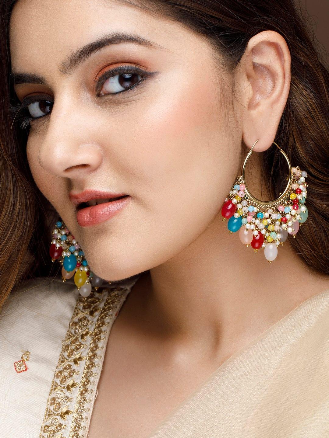 Rubans 22k Gold-Plated Handcrafted Assorted Chandbali Earrings - Indiakreations