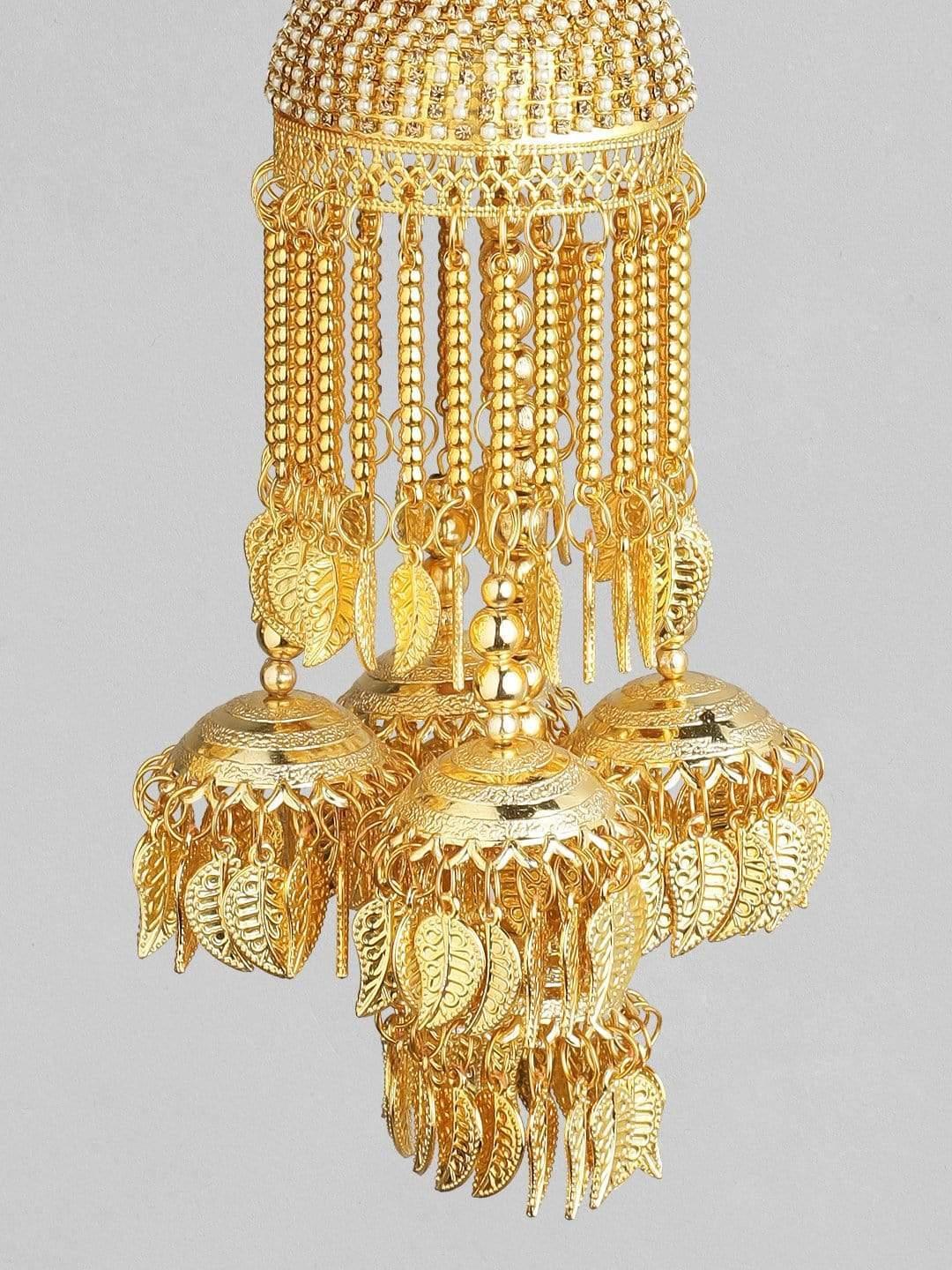 Rubans 24K Gold Plated Handcrafted Bridal Layered Kaleera Set - Indiakreations