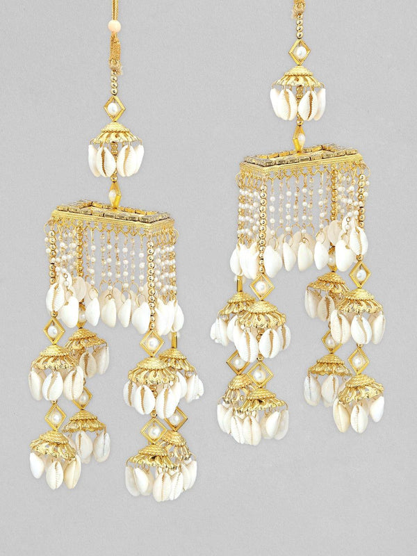 Rubans 24K Gold Plated Kaleera With Shells And Pearls Design - Indiakreations