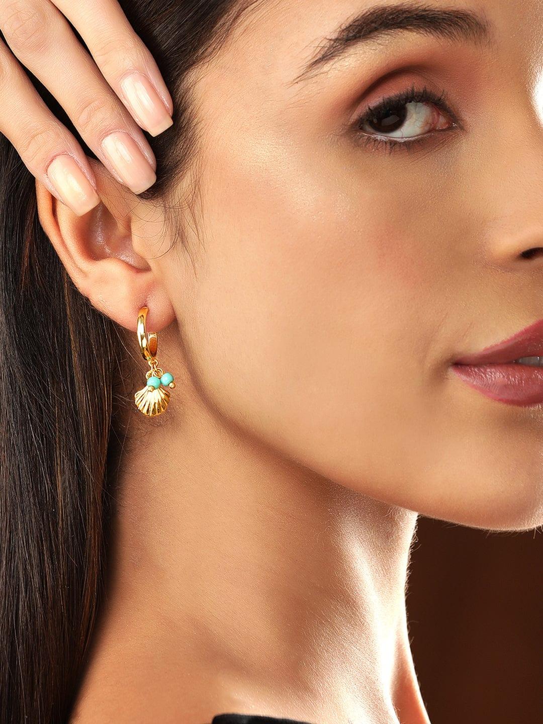 Rubans Voguish Gold-Plated Classic Studs Earrings - Indiakreations