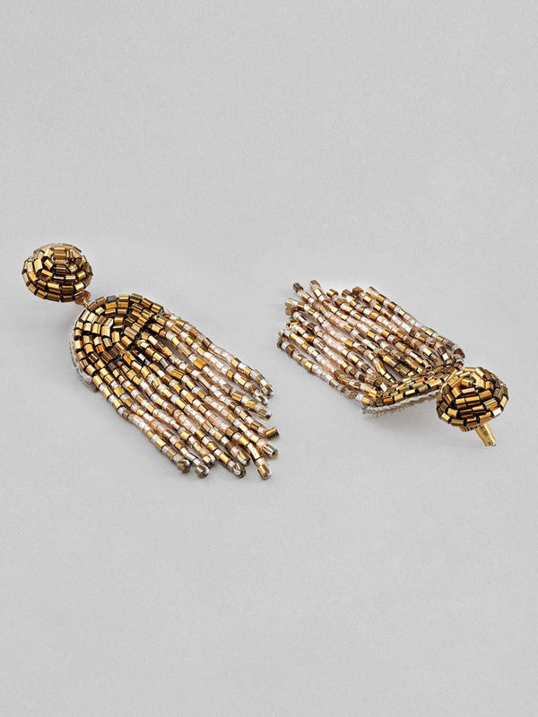 Rubans Voguish Women Gold-Toned Classic Drop Earrings - Indiakreations