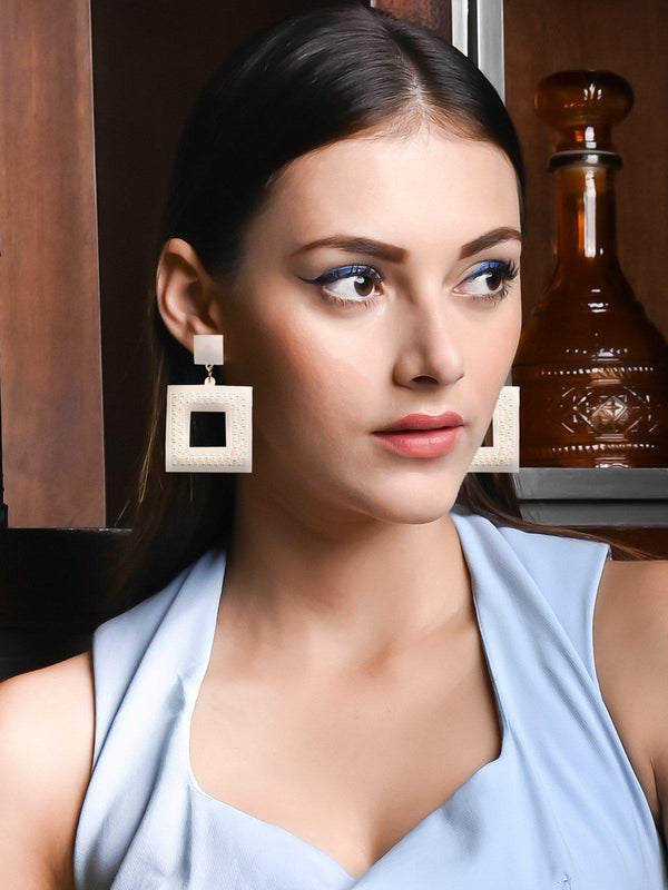 Women's Studded Square Earrings - Odette