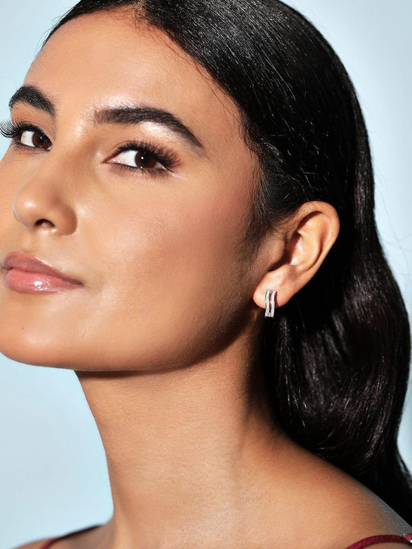 The Duo Of The Sparkles - Hoop Earrings - Indiakreations