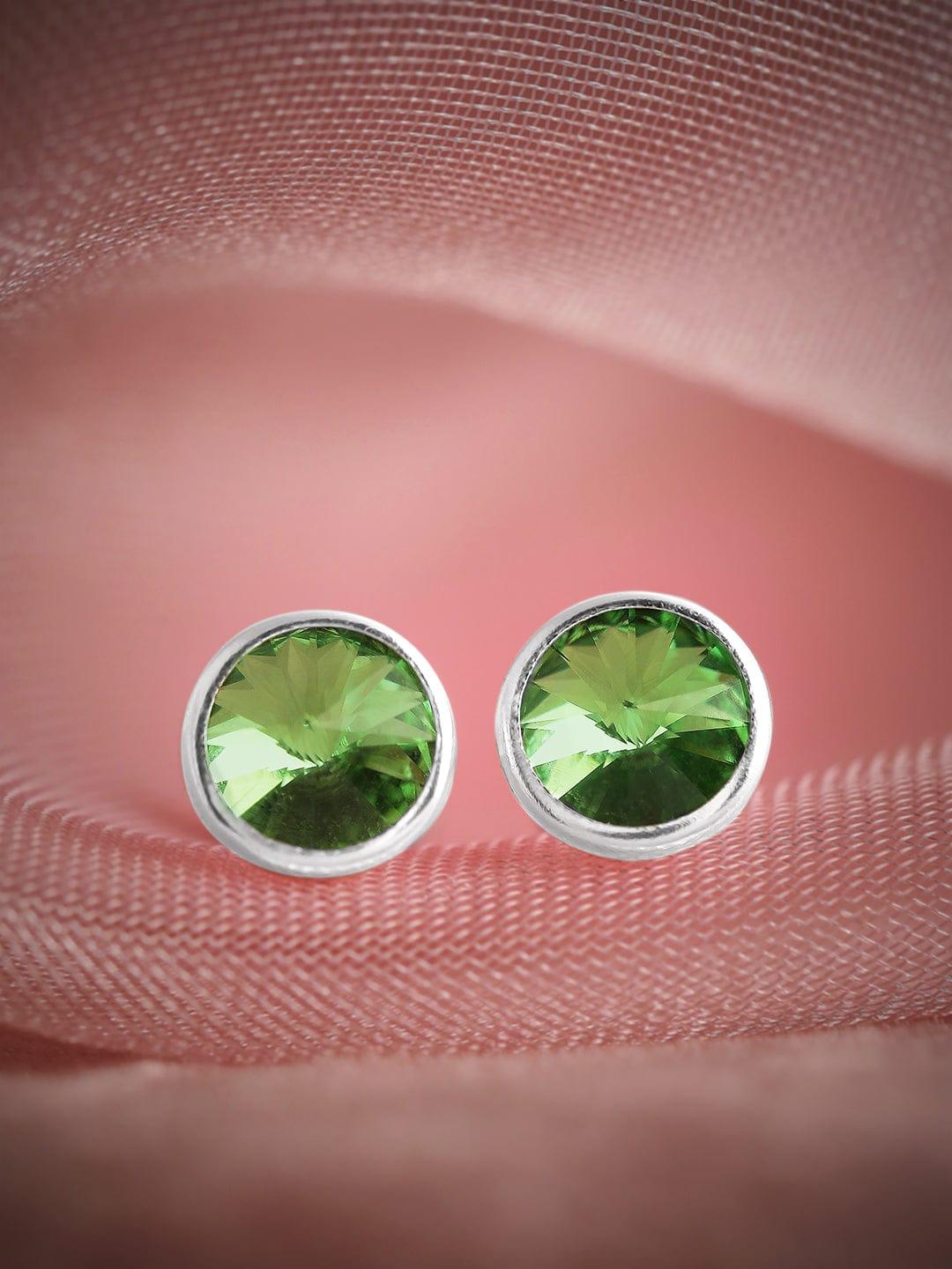 The Grand Feels Of Green - Stud Earrings - Indiakreations