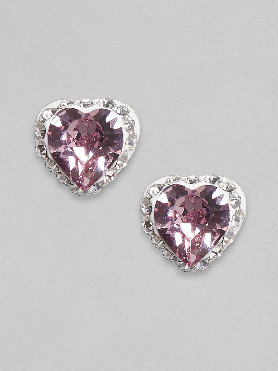 The Heart Is In Pink - Stud Earrings - Indiakreations