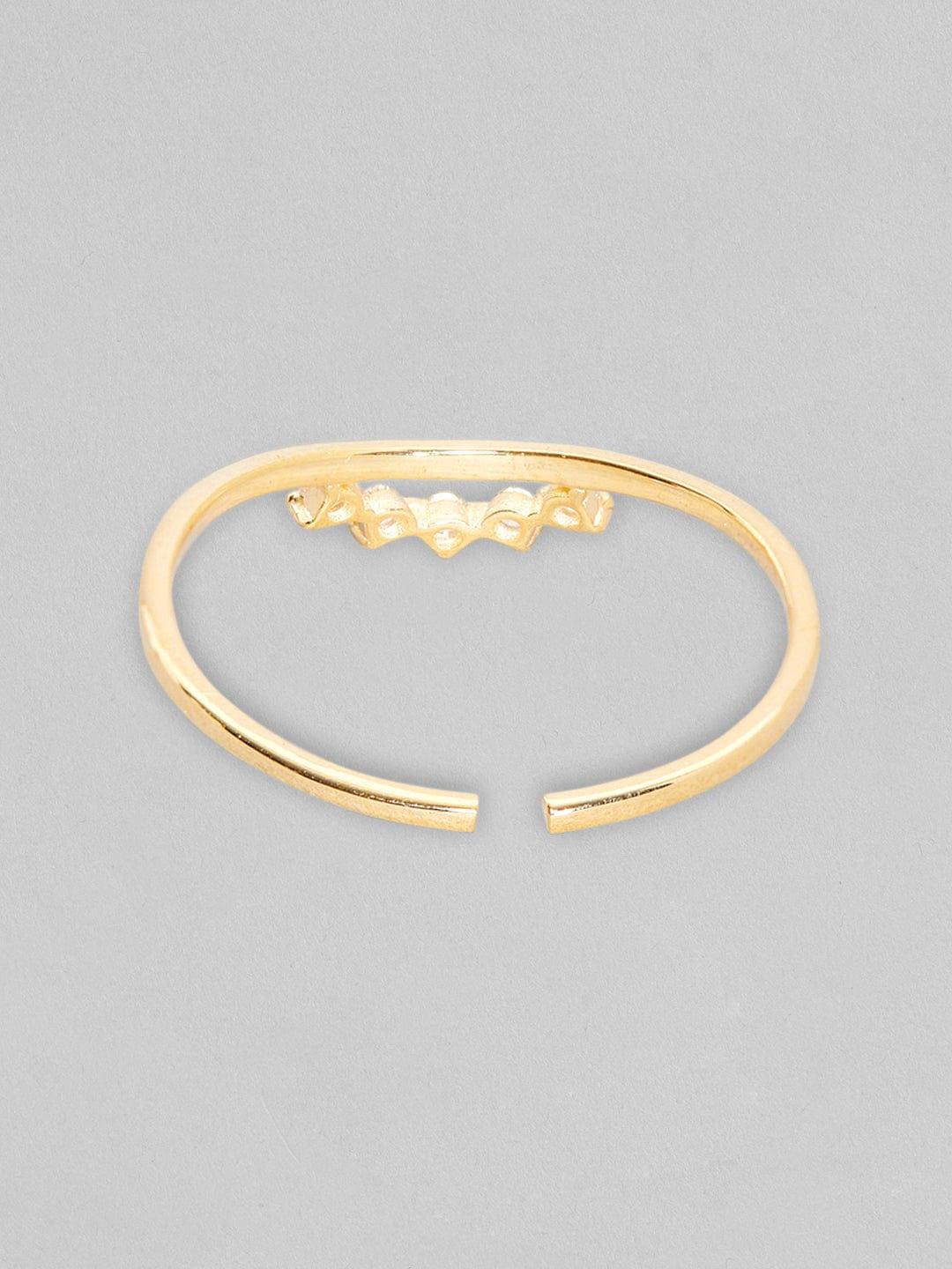 The Queen Of Zirconia Ring - Gold Plated - Indiakreations