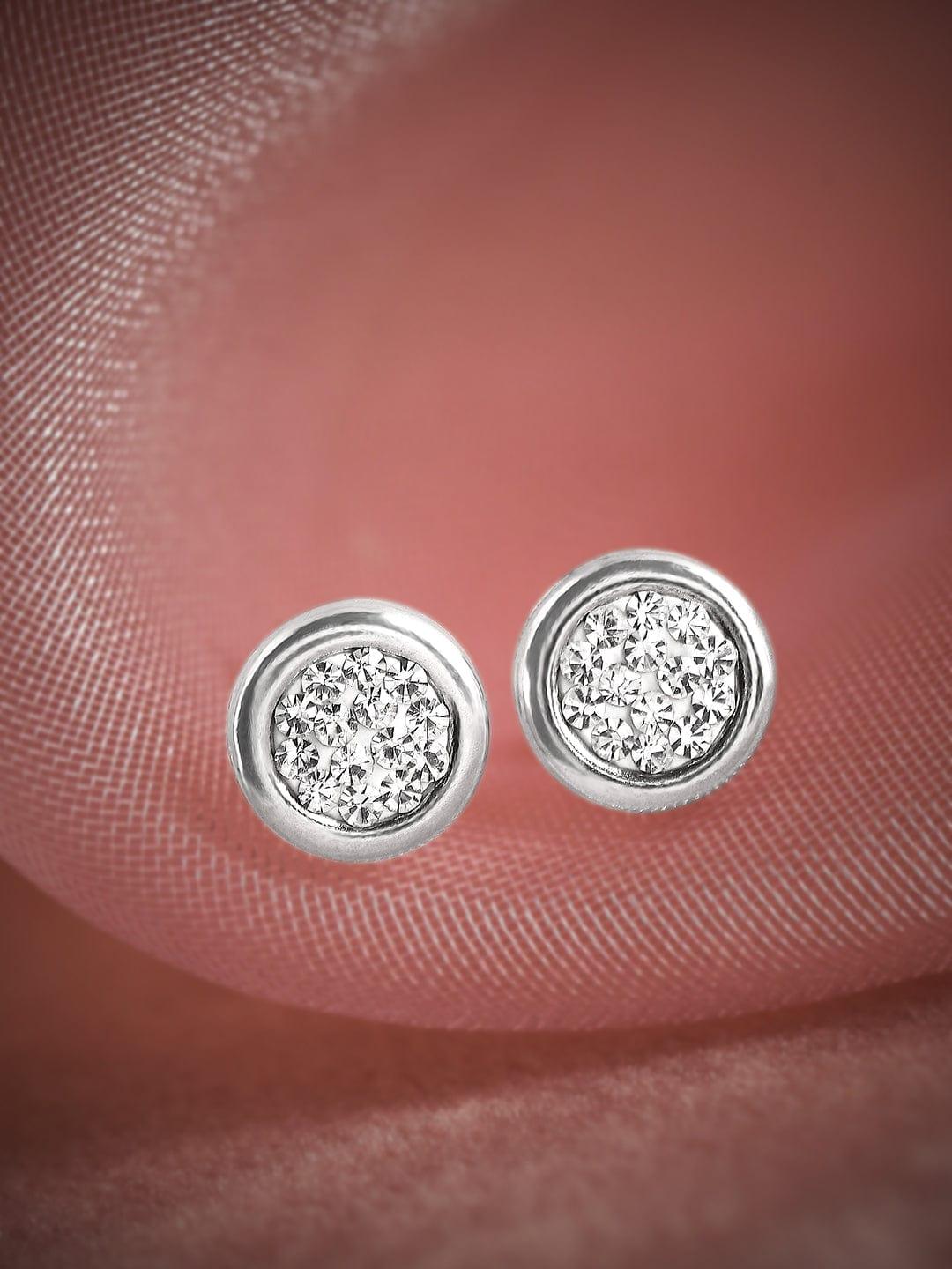 The Zircons In The Bezel - Stud Earrings - Indiakreations