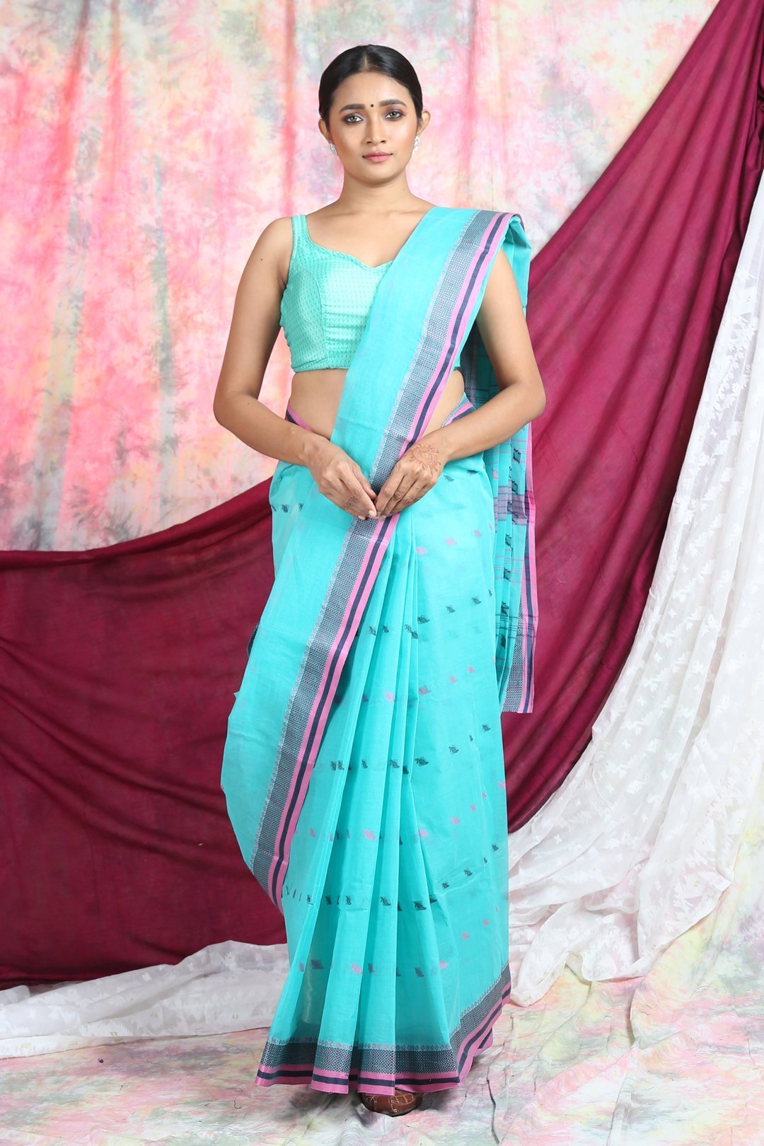 Women's Handwoven Cotton Tant Saree - Arhi