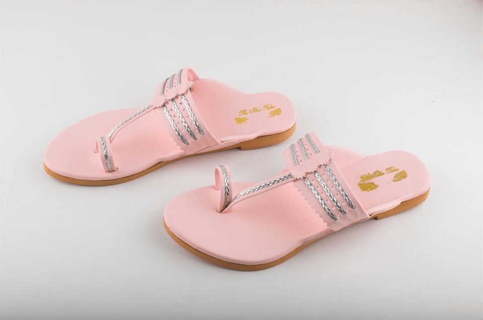 Women's Blush Kolhapuris - The Shoe Tales - Indiakreations